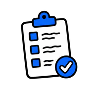 A checklist with a completed check mark