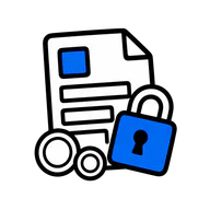 A locked document with a stack of coins